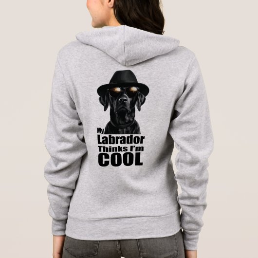 Ik ben Cool Black Lab Hoodie (Achterkant)