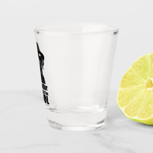 Ik ben Cool Black Lab Shot Glas (Rechts)