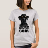 Ik ben Cool Black Lab T-shirt (Voorkant)