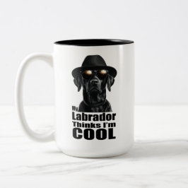 Ik ben Cool Black Lab Tweekleurige Koffiemok