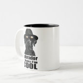 Ik ben Cool Black Lab Tweekleurige Koffiemok (Voorkant links)
