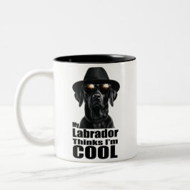 Ik ben Cool Black Lab Tweekleurige Koffiemok