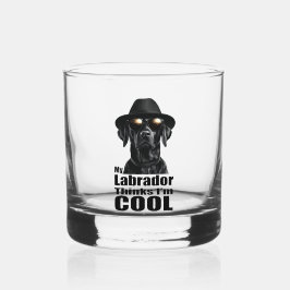 Ik ben Cool Black Lab Whisky Glas
