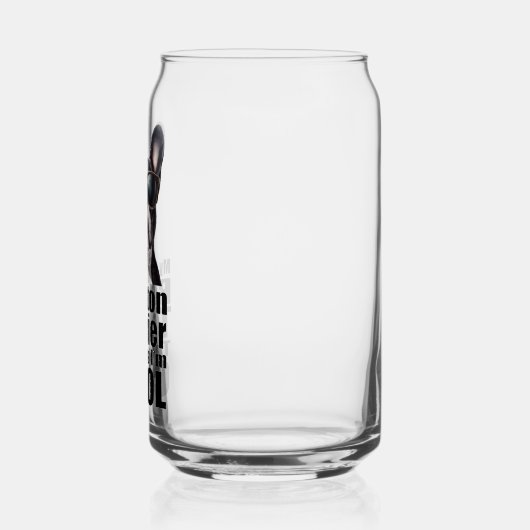 Ik ben Cool Boston Terrier Blikvorm Glas (Links)