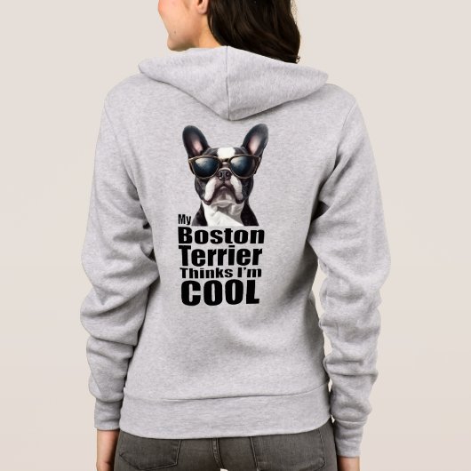 Ik ben Cool Boston Terrier Hoodie (Achterkant)