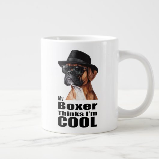 Ik ben Cool Boxer Dog Grote Koffiekop (Rechts)