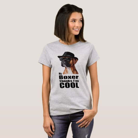 Ik ben Cool Boxer Dog T-shirt (Voorkant volledig)