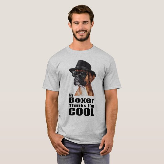 Ik ben Cool Boxer Dog T-shirt (Voorkant volledig)