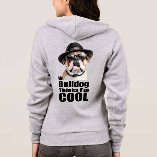 Ik ben Cool Bulldog Hoodie (Achterkant)