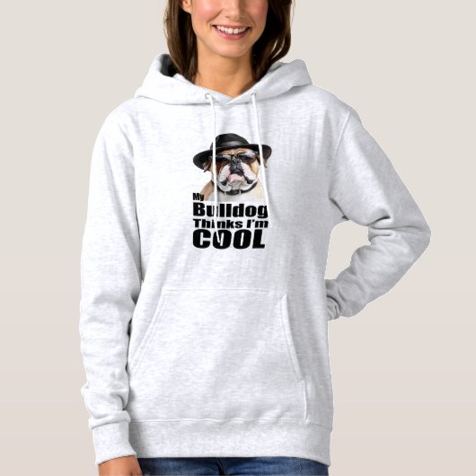Ik ben Cool Bulldog Hoodie (Voorkant)
