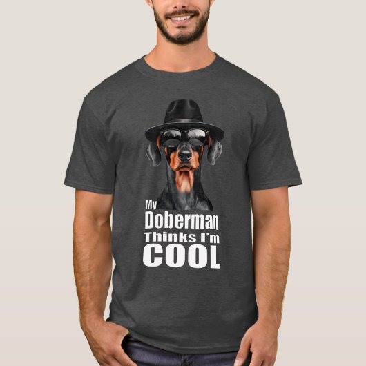 Ik ben Cool Doberman T-shirt (Voorkant)