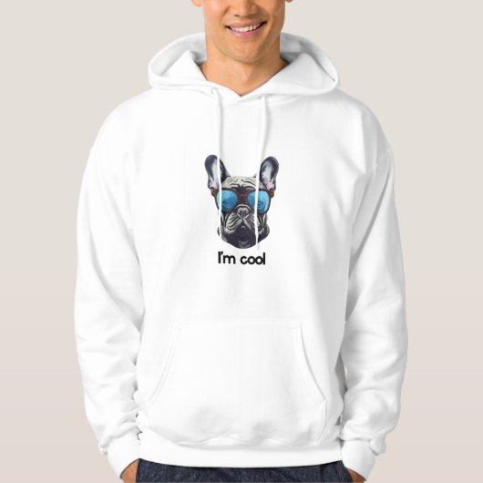 Ik ben Cool Dog Hoodie (Voorkant)