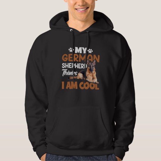 Ik ben cool Duitse herder K9 Hoodie (Voorkant)