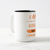 Ik ben cool en ik weet het tweekleurige koffiemok (Voorkant links)