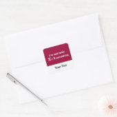 Ik ben cool met PI is 3-punts iets Vierkante Sticker (Envelop)