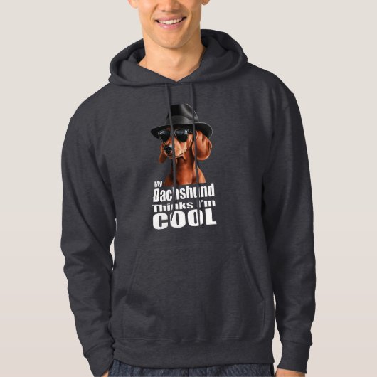 Ik ben Cool Teckel Hoodie (Voorkant)
