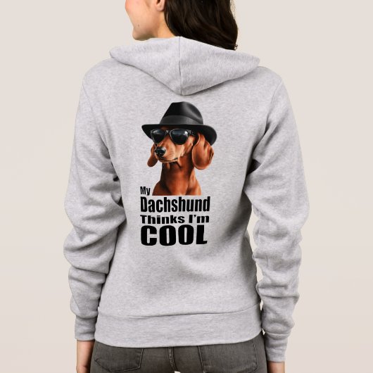Ik ben Cool Teckel Hoodie (Achterkant)