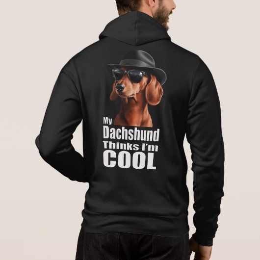 Ik ben Cool Teckel Hoodie (Achterkant)