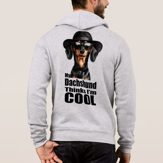 Ik ben Cool Teckel Hoodie (Achterkant)