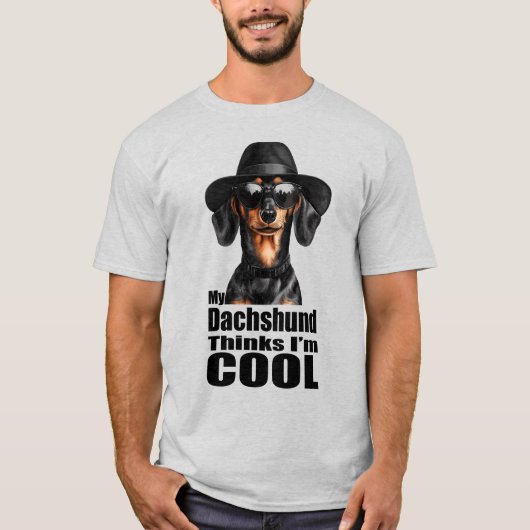 Ik ben Cool Teckel T-shirt (Voorkant)