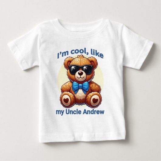 Ik ben Cool Teddy Bear met Blue Bow  (Voorkant)