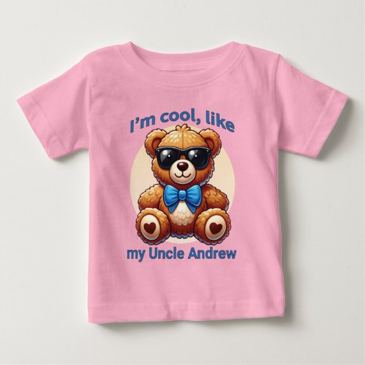 Ik ben Cool Teddy Bear met Blue Bow  (Voorkant)