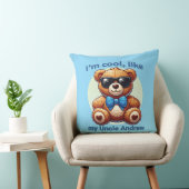 Ik ben Cool Teddy Bear met Blue Bow  Kussen (Stoel)