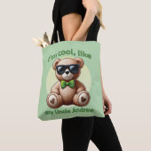 Ik ben Cool Teddy Bear met Green Bow Tote Bag (Dichtbij)