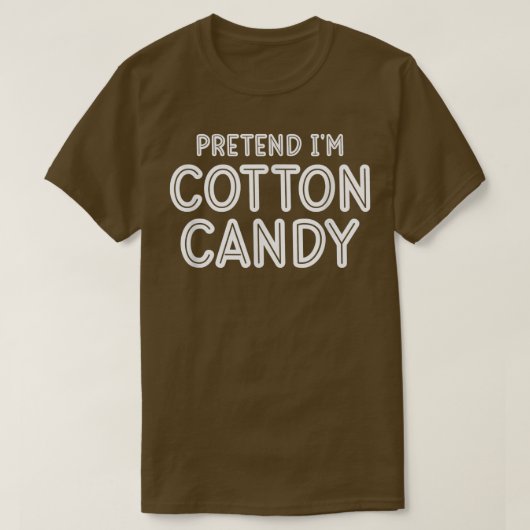 Ik ben Cotton Snoep Easy Halloween Costume Fo T-shirt (Design voorkant)