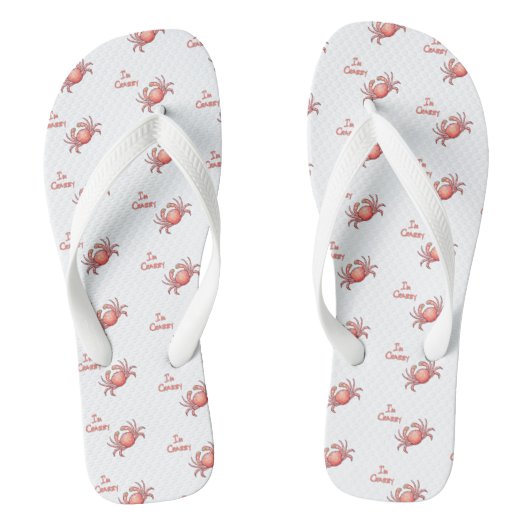 Ik ben Crabby All-Over-Print Teenslippers (Voetbed)