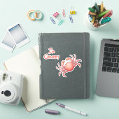 Ik ben Crabby Crustacean Cutout Sticker (iPad Cover)