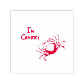 Ik ben Crabby Red Crab Zelfinktende Stempel (Design)