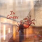 Ik ben Crabby Snowcrab Raamsticker (Vel 2)