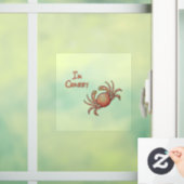 Ik ben Crabby Snowcrab Raamsticker (Huis)