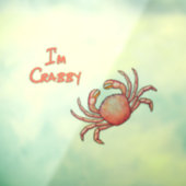Ik ben Crabby Snowcrab Raamsticker (Vel 3)