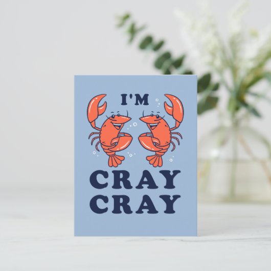 Ik ben Cray Cray Briefkaart (Staand voorkant)