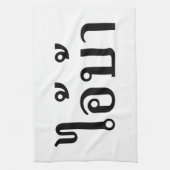 IK BEN CRAZY! AI! BA Geschreven in Thai Script Theedoek (Verticaal)