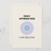 Ik ben creatieve dagelijkse bevestiging positief bedankkaart (Voorkant / Achterkant)