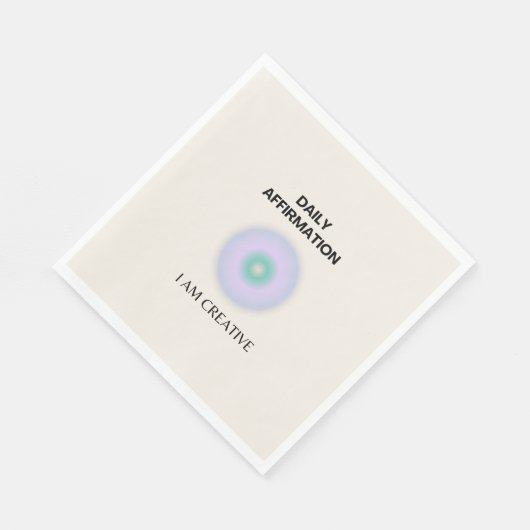 Ik ben creatieve dagelijkse bevestiging positief servet (Hoek)