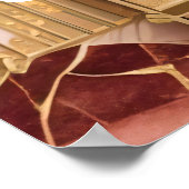 Ik ben creatieve perzik roze marmer gouden folie poster (Hoek)