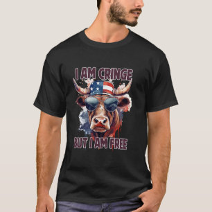 Ik ben Cringe Maar Ik ben Free tee Grappige Koe T-shirt
