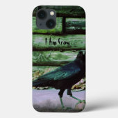 Ik ben Crow - Green iPad Case (Achterkant)