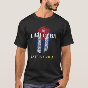 Ik ben Cuba Patria Y Vida Homeland en Life Dark T-shirt