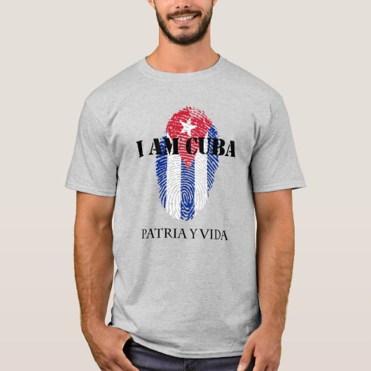 Ik ben Cuba Patria Y Vida Homeland en Life Light T-shirt (Voorkant)