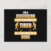 Ik ben Custodian School Caretaker Janitor Apprecia Briefkaart (Voorkant)