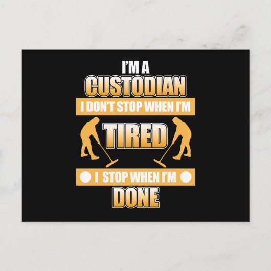 Ik ben Custodian School Caretaker Janitor Apprecia Briefkaart (Voorkant)