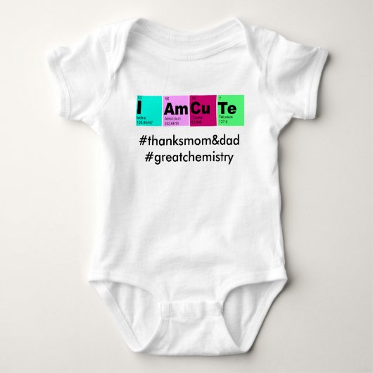 Ik ben CuTe #groochemistry Romper (Voorkant)