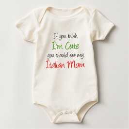 Ik ben Cute Italiaanse mama Romper