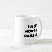 Ik ben Cute Mam's Cute Pap's Lucky Coffee Mok (Voorkant rechts)