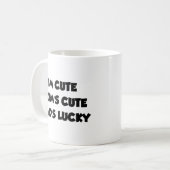 Ik ben Cute Mam's Cute Pap's Lucky Coffee Mok (Voorkant links)